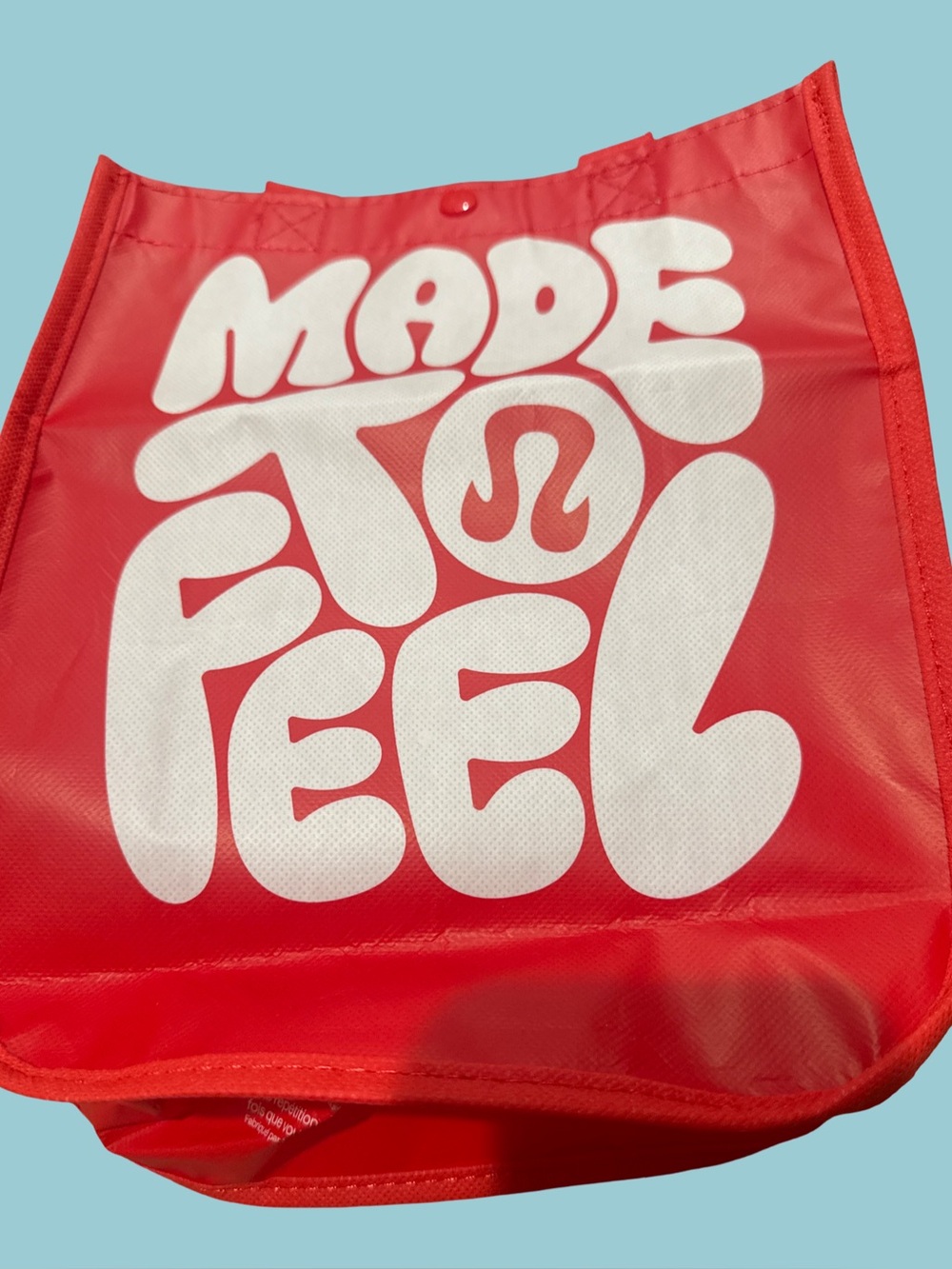 Lululemon Red 'Made to Feel' Reusable Tote